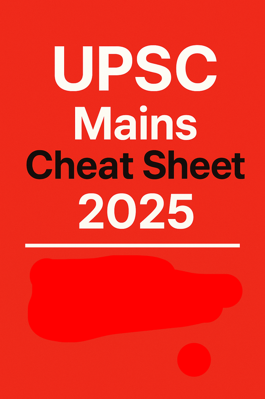 UPSC MAINS 2025 CHEAT SHEET – THE ULTIMATE RANK BOOSTER 🔥