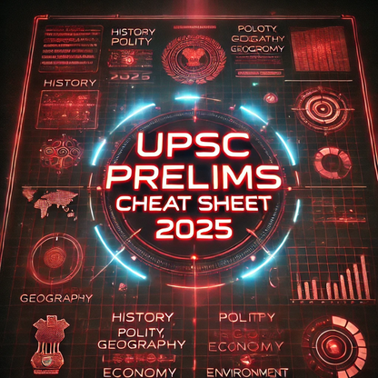UPSC Prelims Cheat Sheet 2025